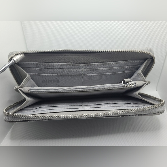 Aimee Kestenberg Light Grey Leather Wallet - Picture 4 of 6